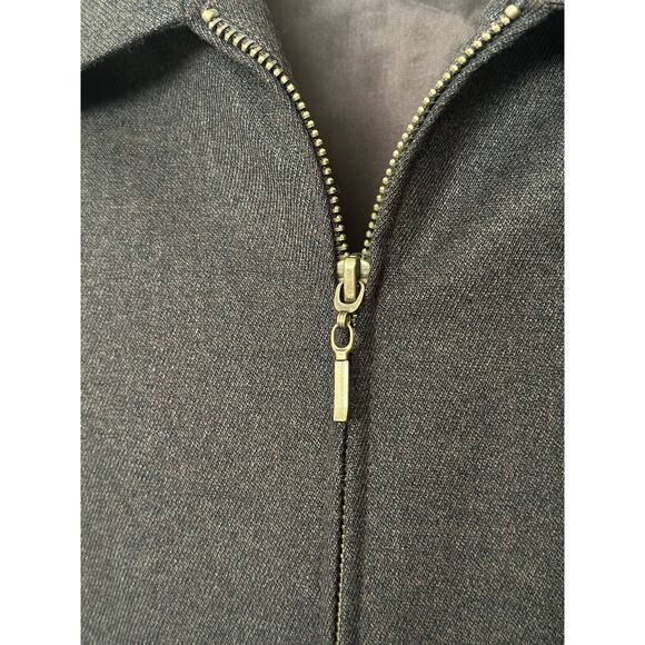 Vintage Preview Collection Brown Worsted Wool Utility Jacket Lined Brass Buckle - Picture 6 of 9